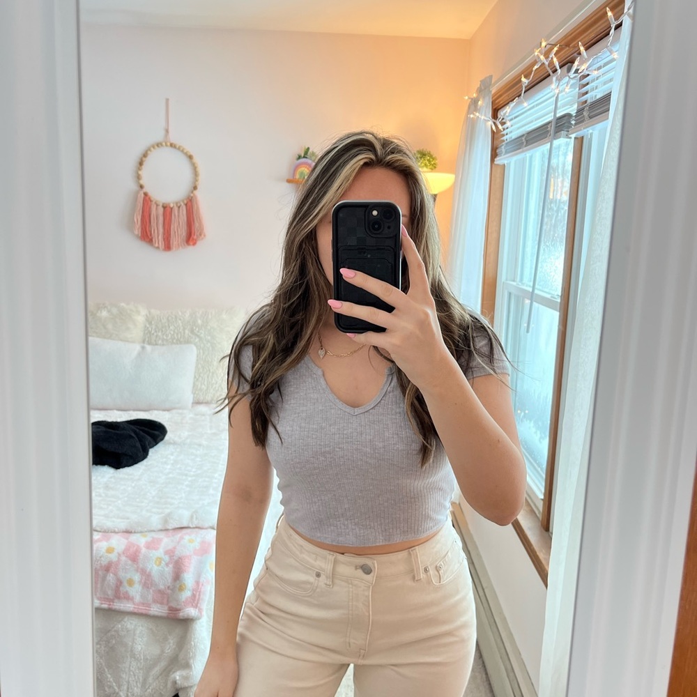 Bozzolo Gray Crop Top